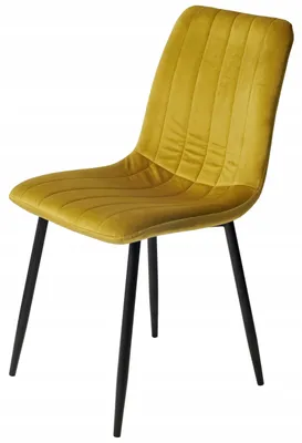 Produktbild von Ekspand | Stuhl SAMT - gesteppt - Gelb - Hoher Komfort - Modernes Design für Esszimmer und Loft