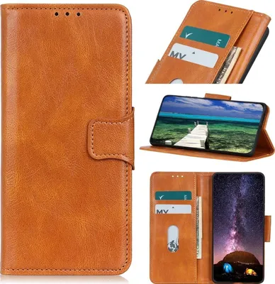 Produktbild von Mobigear Classy  Google Pixel 7 Hülle Klapphülle Geldbörse - Cognac