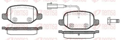 Produktbild von REMSA Bremsbeläge Satz Hinten Bremsklötze für ALFA ROMEO MITO (955) 0727.02