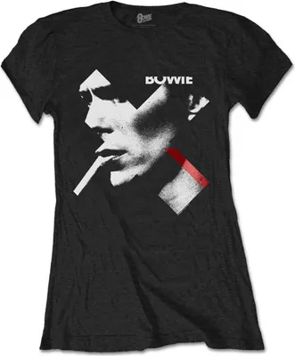 Produktbild von David Bowie - X Smoke Red Damen Medium T-Shirt - Schwarz