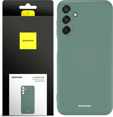 Imagen del producto de Funda de silicona para Samsung Galaxy M15, color verde oscuro