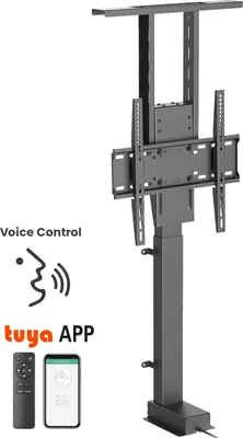 Produktbild von myWALL Motorisierter TV-Einbaulift für 32-55 Zoll TVs, 60 kg Tragkraft, Modell HP63-A, mit Antikollisionsfunktion, Positionsspeicher und präziser Positionierung, VESA 200x200 bis 400x400, inkl. Befestigungsmaterial und Montageanleitung