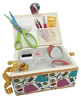 Productafbeelding van Naadset met accessoires en compartimenten, het perfecte cadeau voor creatieve vrouwen