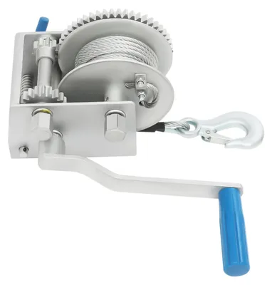 Produktbild von Handseilwinde - Manuelle Boot- und Trailerwinde - 2500 lbs (1130 kg) Zugkraft - 3-Gang-Übersetzung - Sperrfunktion - Stahlgehäuse