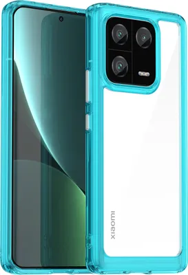 Produktbild von Xiaomi 13 Pro Hülle, Klar Rückseite Stoßfeste TPU Silikon Bumper Schutzhülle für Xiaomi 13 Pro Hellblau