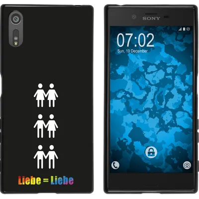 Produktbild von PhoneNatic Case kompatibel mit Sony Xperia XZ Silikon-Hülle pride Beziehung M1