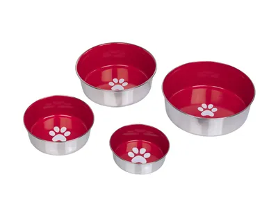 Produktbild von Nobby Edelstahlnapf HEAVY PAW, rutschfest, rot, 13,5 cm
