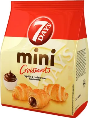 Obrázek produktu pro 7 dní Mini croissant s kakaovou náplní 185 G