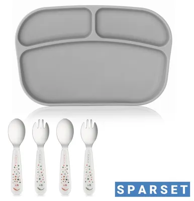 Image de MiaMia, lot de 5 assiettes pour bébé - Assiettes en silicone