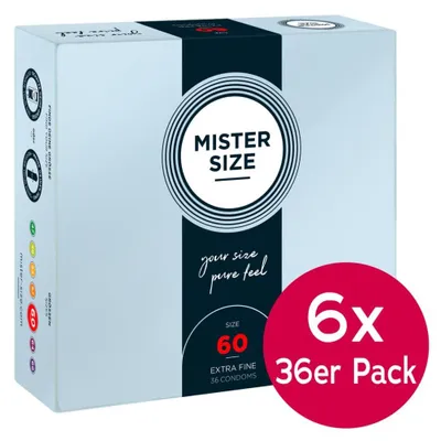 Produktbild von Mister Size Kondome 60 mm hauchdünn vegan 6x36er Tray