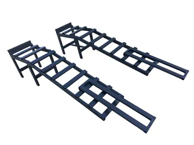 Produktbild von MajdTech 2 x Auffahrrampe 4000 kg mit Verlängerung, 330 mm Hoch, 280 mm Breit, Kfz Rampe Hebeplattform Auffahrbock Hebebühne, Pkw, SUV, 4x4, Van