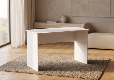 Produktbild von Schreibtisch Weiß 90x51 cm - Kompakter Computertisch für Home Office, Kinderzimmer & Studenten - Stabiler PC-Tisch Platzsparend