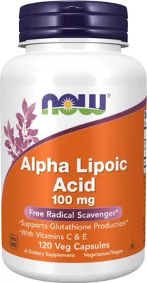 Productafbeelding van VoedingssupplementenNOW Foods Alpha Lipoic Acid 100 Mg (120 capsules) 8336