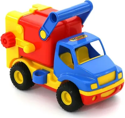 Produktbild von LKW, ConsTruck Müllwagen gelb-blau-rot von wadertoys
