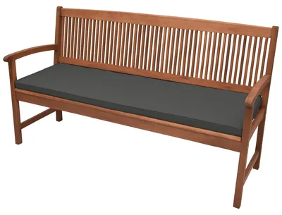 Image de Beautissu Coussins de banc Base BK, 120x48x5cm, gris graphite