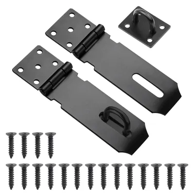 Immagine prodotto di Set di 2 serrature a combinazione, dimensioni 5 pollici, con ganci, colore nero, acciaio, spessore 2 mm