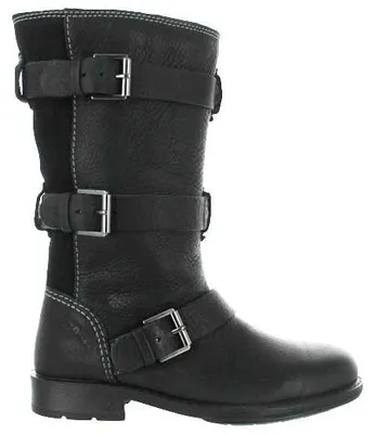 Produktbild von Ecco Kinderstiefel Saunter aus schwarzem Leder mit Isolierung und Reißverschluss 30