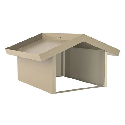 Produktbild von hiyard Garage Mähroboter Mährobotergarage Unterstand Rasenroboter Überdachung perlbeige RAL 1035 / rostbraun