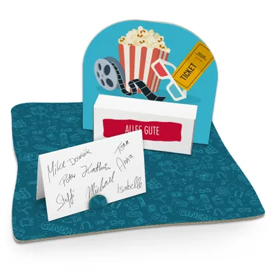 Produktbild von itenga Geldgeschenkverpackung Kinoticket mit Bodenplatte und Karte