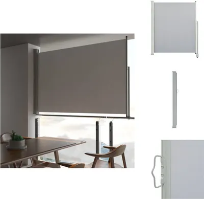 Image de vidaXL Marquise latérale rétractable 160x300 cm Gris - Parasols & Protection solaire