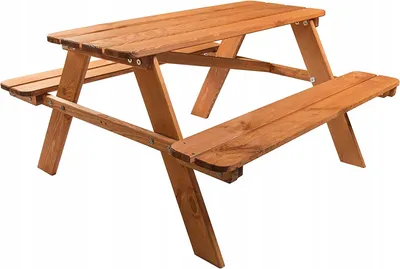 Produktbild von ADGO® Picknickbank aus Holz Kindertisch Gartentisch