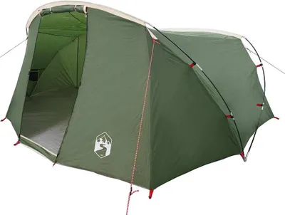 Obrázok produktu pre vidaXL tunelový stan pre 4 osoby so strechou, zelený a biely, 318 x 275 x 140 cm