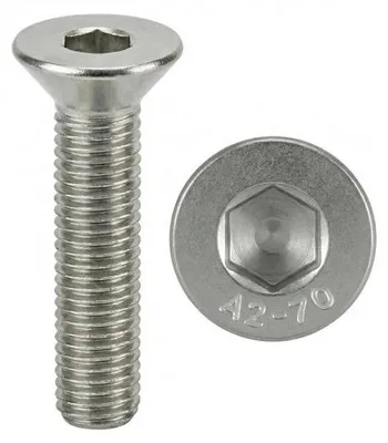 Obrázek produktu pro Šrouby M8 x 100 mm, zapuštěná hlava, nerezová ocel A2 - 5 kusů