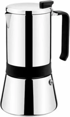 Produktbild von MONIX 2 Aroma-Italienische Kaffeemaschine, Edelstahl, 18/10, 6 Tassen, 10 cm