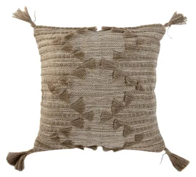 Productafbeelding van Kussen, katoen en jute, 45x45 cm, 878 gram, handgemaakt