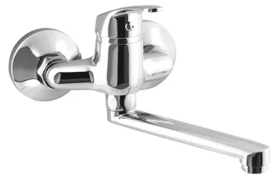 Produktbild von AQUALINE 35 Wannen Wand-Armatur, Abstand 100mm, flacher Auslauf 160mm, Chrom