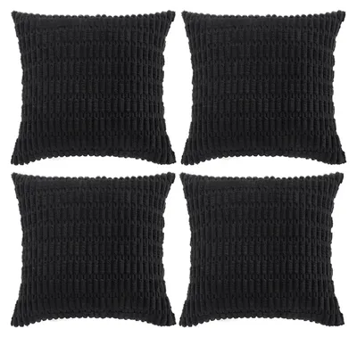 Imagen del producto de Juego de 4 fundas de cojín bohemias de 50 x 50 cm, decoración en terciopelo