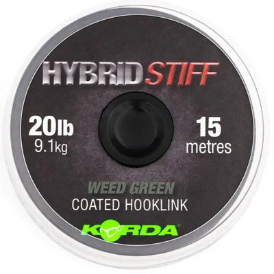 Produktbild von Korda Hybrid Stiff - 15m Vorfachmaterial, Tragkraft:20lb, Farbe:Gravel Brown