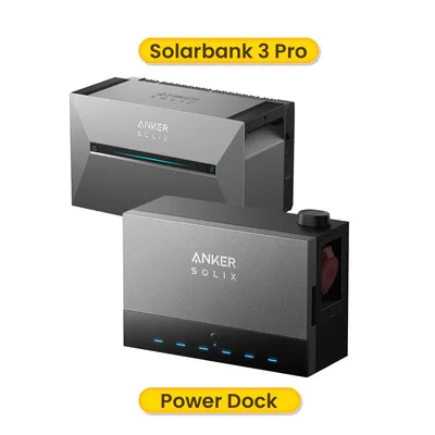 Immagine prodotto di Powerness®Anker SOLIX Solarbank Power Dock - Multisistema Solarbank con accumulatore Anker SOLIX Solarbank 3 E2700 Pro 2688Wh per centrale elettrica da balcone