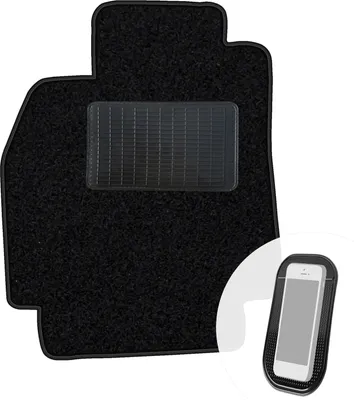 Produktbild von moto-MOLTICO Fahrer Fußmatte Auto Velours Fahrerseite Autoteppiche Schwarz Fahrermatte 1-teilig passend für Renault Megane II 2002-2008
