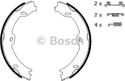 Produktbild von Bosch Bremsbackensatz, Feststellbremse  0 986 487 666