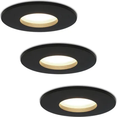 Produktbild von hoftronic LED Einbaustrahler 3x 4W 4000K IP44 GU10 Schwarz