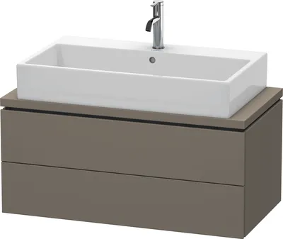 Produktbild von Konsolenunterschrank L-CUBE 400x920x477mm flannel grey seidenmatt flannel grey seidenmatt