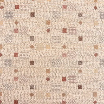 Produktbild von Möbelstoff Meterware Bezugsstoff WALSUM beige mit Kästchen