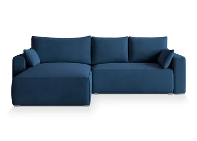Produktbild von Masseno Ecksofa FORIL mit Schlaffunktion L-Form, Sofa mit Bettkasten, Wohnzimmersofa, Couch, Soffa, Bettsofa, Couchgarnitur- Blau, MONOLITH 77