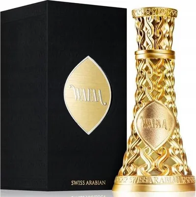 A perfume bottle and its box are displayed against a white background.