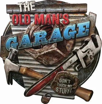 Produktbild von Metallschild im Retro-Vintage-Stil für Herrengarage