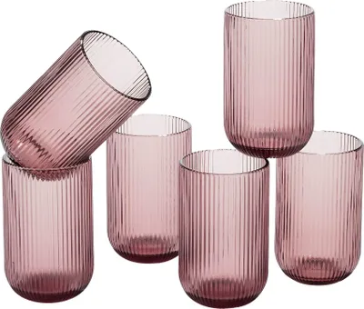 Image de Mica Decorations Merlot Trinkglas- 6er-Set - 400 ml - Glas - Lila