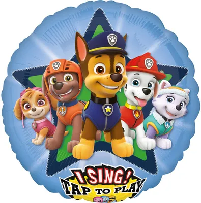 Productafbeelding van PAW Patrol - Ballon - Folie - Met Muziek - Blauw - 71 cm - 1 stuks