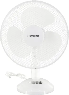 Produktbild von Exquisit Tisch-Ventilator, 30 cm Durchmesser, 35 Watt, Oszillation, 3 Geschwindigkeiten, 50 cm Höhe, schwenken, VT 34063 sw