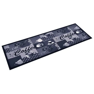 Produktbild von vidaXL Küchenteppich Waschbar Kaffee Blau 60x300 cm