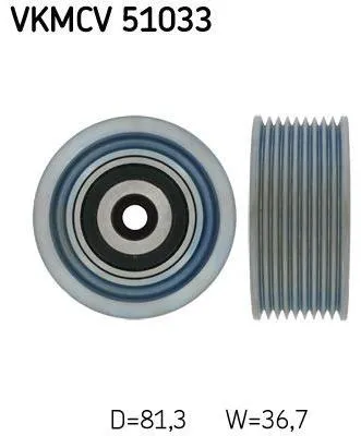 Produktbild von SKF VKMCV 51033 Umlenkrolle Keilrippenriemen passend für MERCEDES-BENZ TOURISMO (O 350) TOURO (O 500) TRAVEGO (O 580)