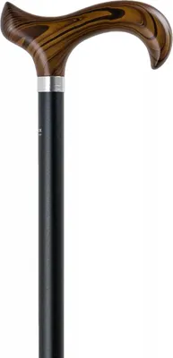 Produktbild von Gastrock Verstellbarer Gehstock – Schwarz – Verstellbar – Länge 75 bis 100 cm – Derby-Griff – Leichtgewicht – Stock 18 mm – Herren und Damen