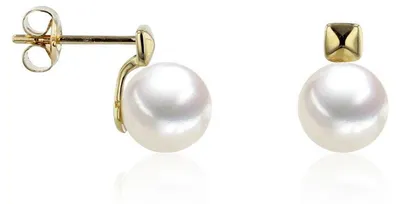 Obrázok produktu pre Luna-Pearls – 311.2069 – Náušnice – Dámske – 585 žlté zlato – Kultivovaná perla zo sladkovodných mušlí 7–8 mm