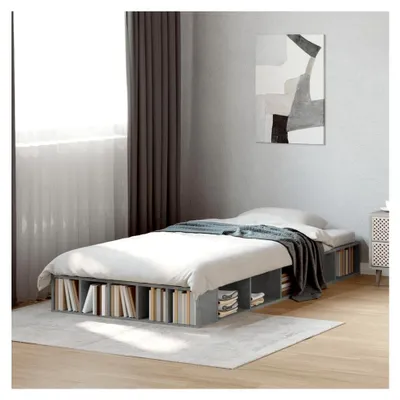 Produktbild von Bettgestell ohne Matratze Beton Grau 90x190 cm Einzelbett