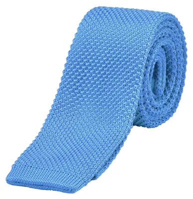 Produktbild von DonDon schmale Strickkrawatte 5 cm - hellblau